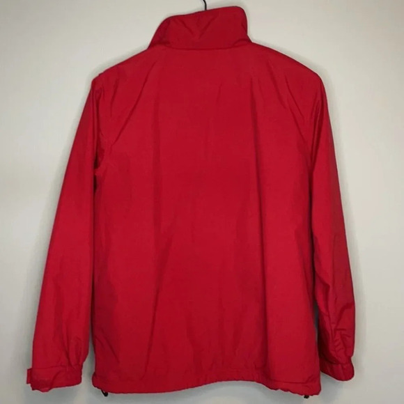 L.L. BEAN Red Warm Up Bomber Jacket Nylon Fleece Lined Preppy Granola Size S - Picture 10 of 15